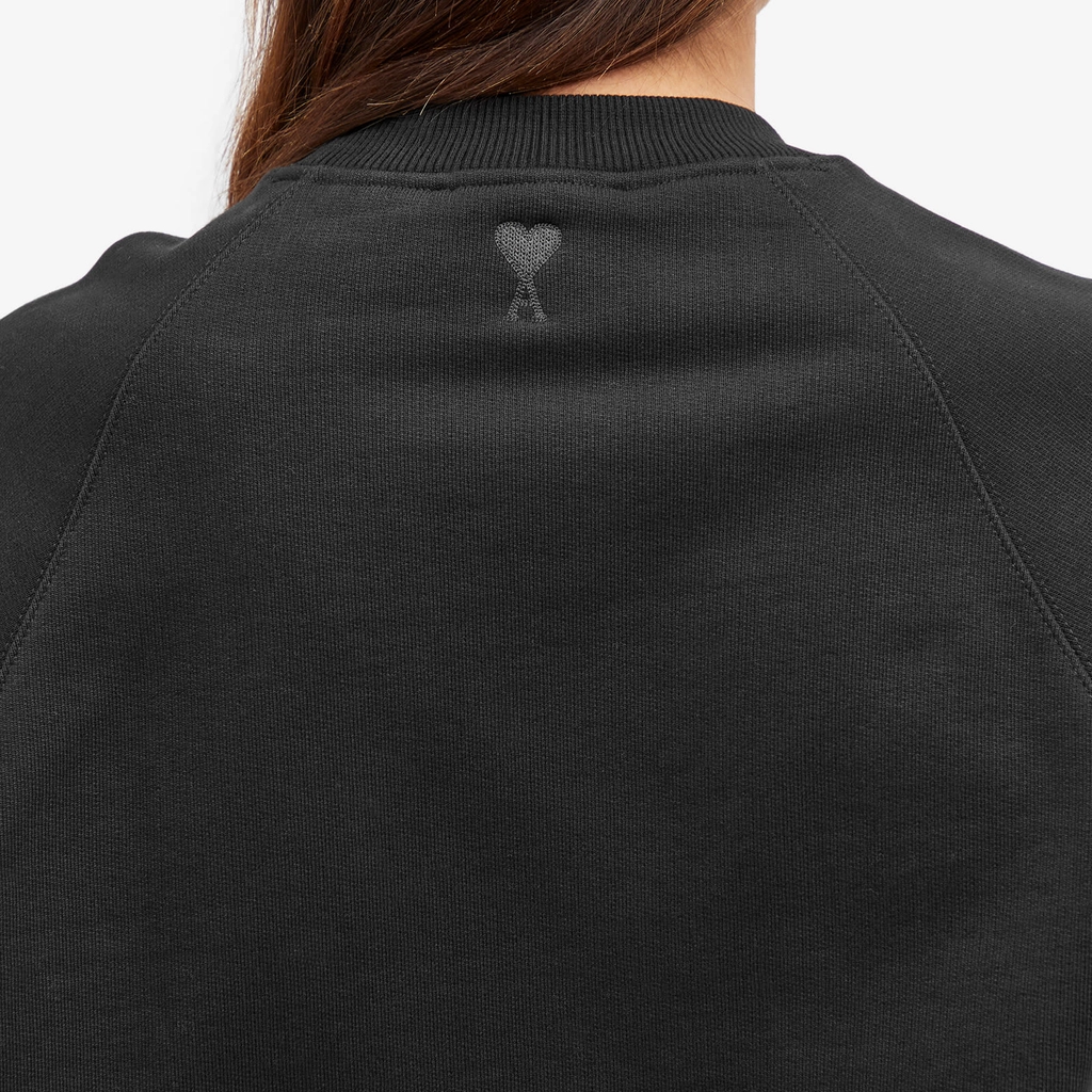 AMI Paris Logo Crew Sweatshirt Black